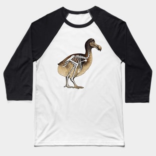 Dodo Bird Skeleton Anatomy Baseball T-Shirt